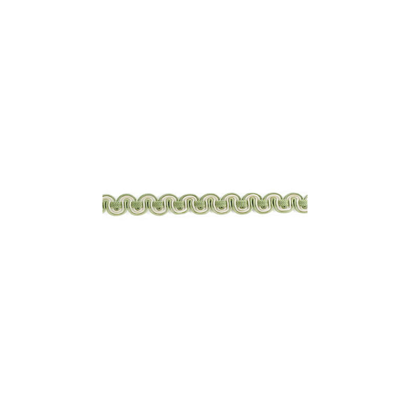 Gimp Fabric, White/Light Green