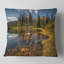 Bright Clear Day and Clear Lake - Coussin à imprimé paysage-411985636-411991110