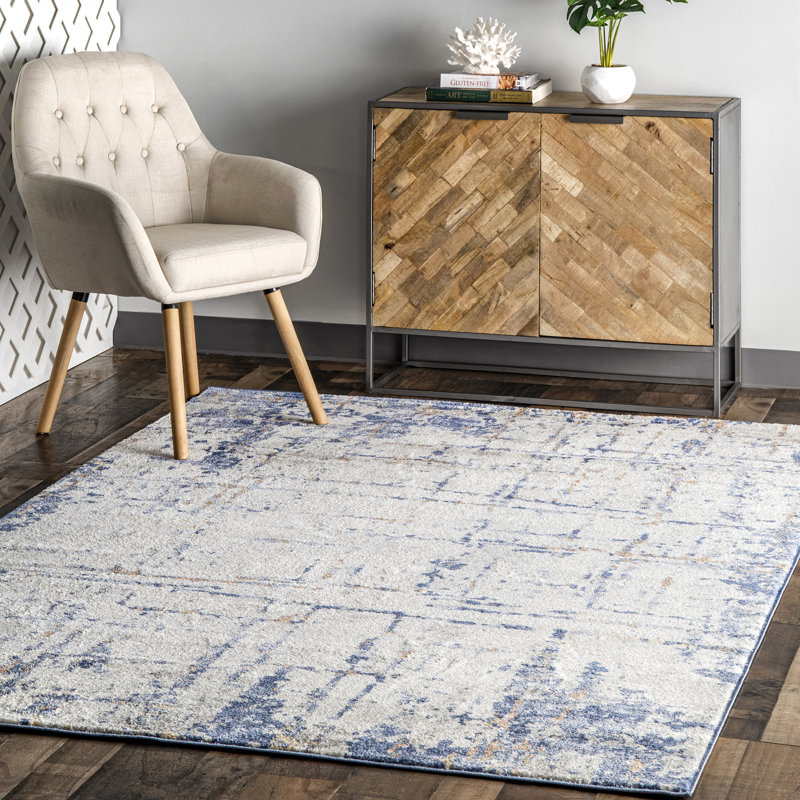 Tapis bleu clair, Rectangle 5 pi x 7 pi 5 po