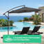Parasol en porte-à-faux décalé en acier avec manivelle 120 po Haque-1821059796-1848393006
