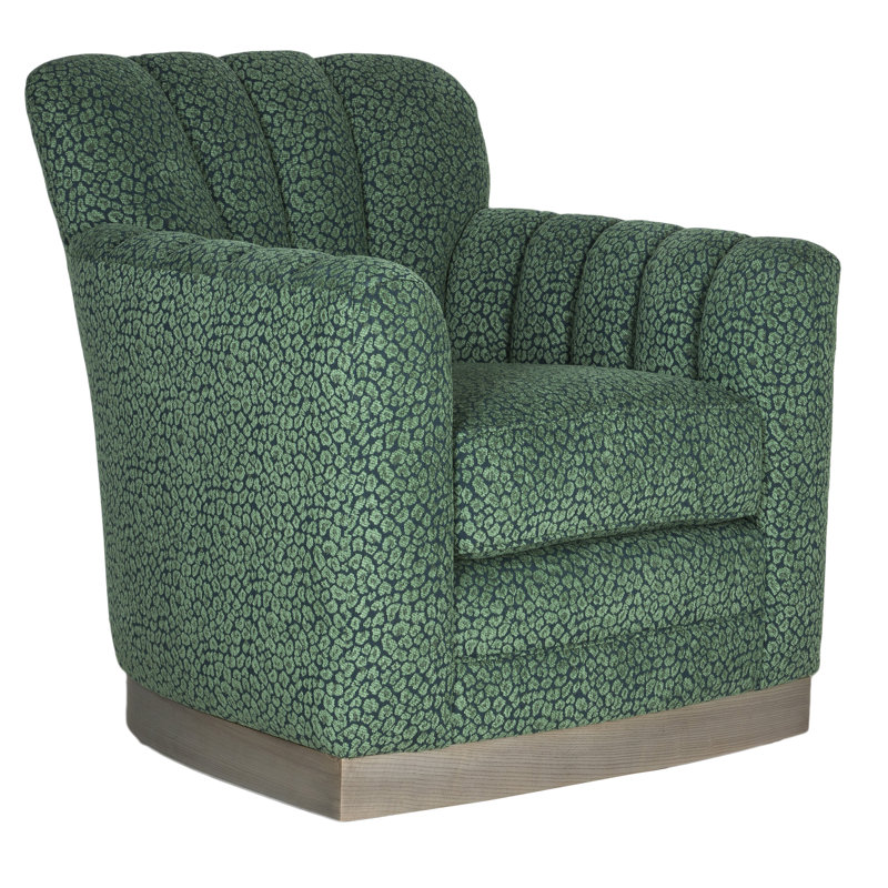 Michael Weiss Paris Swivel Channel Back Chair, Navada Blue, Navajo