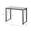 Bureau d'écriture rectangulaire avec base en métal, idéal pour le bureau ou le bureau dans la chambre ou le salon-988668334