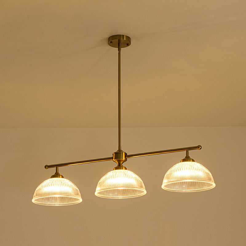 Luminaire suspendu moderne en verre à dôme 3 lumières Modern