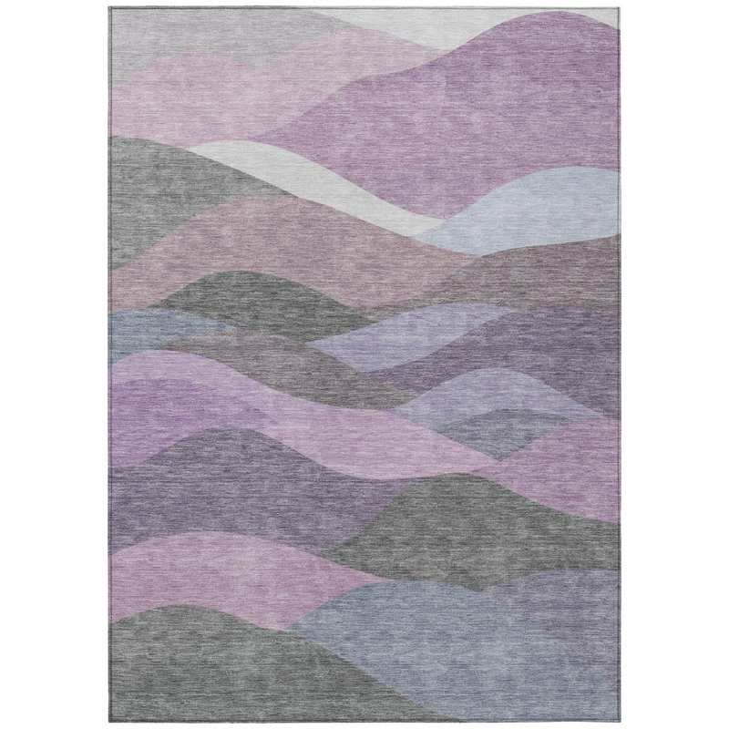 Machine Washable Indoor/Outdoor Jozwiak ACN2378 Coastal Rug, Rectangle 3' x 5'