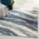 Tapis bleu abstrait Alayaa