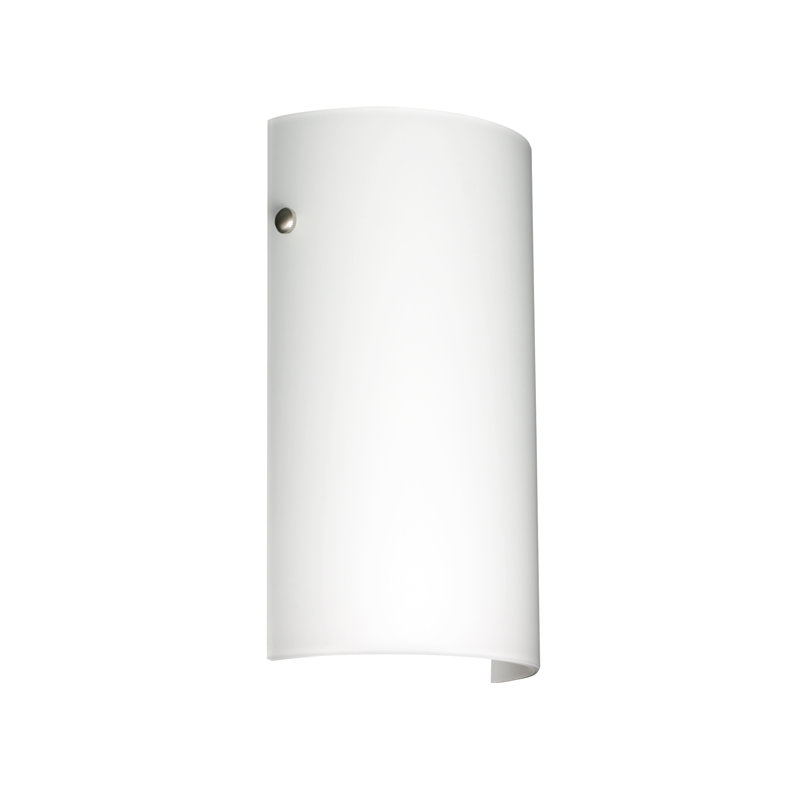 Tamburo Flush Mounted Sconce, Amber Cloud, Polished Nickel, Incandescent