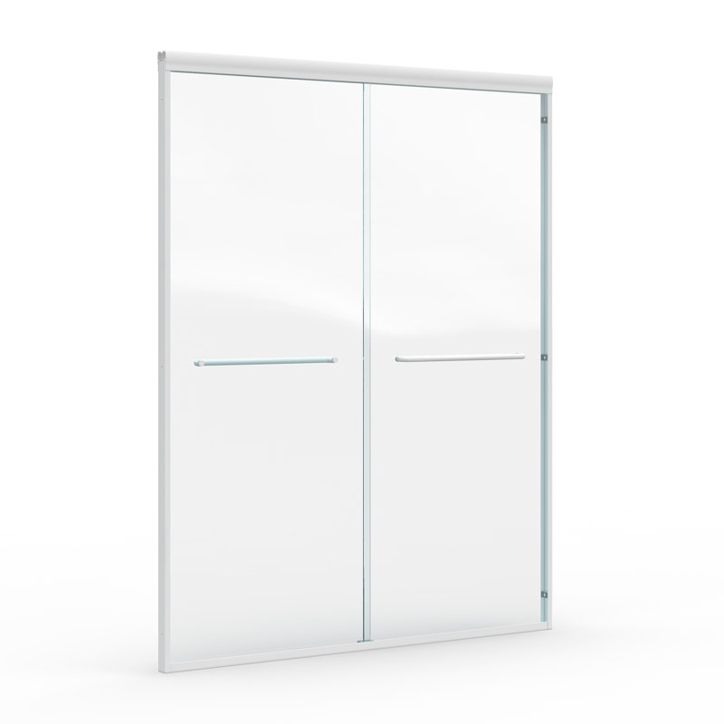 Double porte de douche coulissante, Argent argent