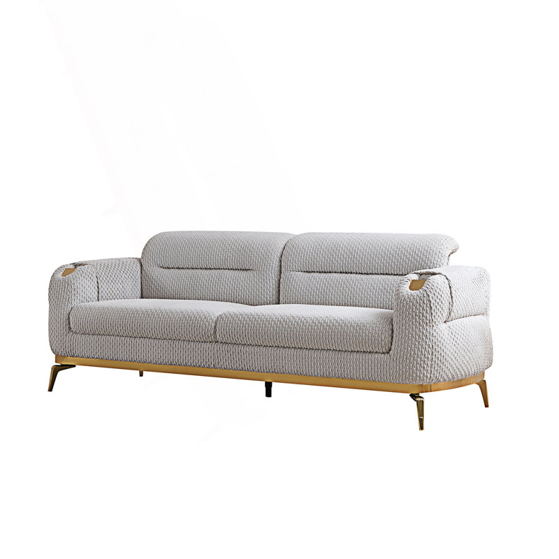 Canapé de style moderne avec structure en bois, Gris