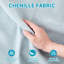 Chenille Almaguer bleu ciel à quatre places, coussins élégants et entièrement compressés, placement flexible avec tissu, coussin lombaire mobile, base en bois-121298537