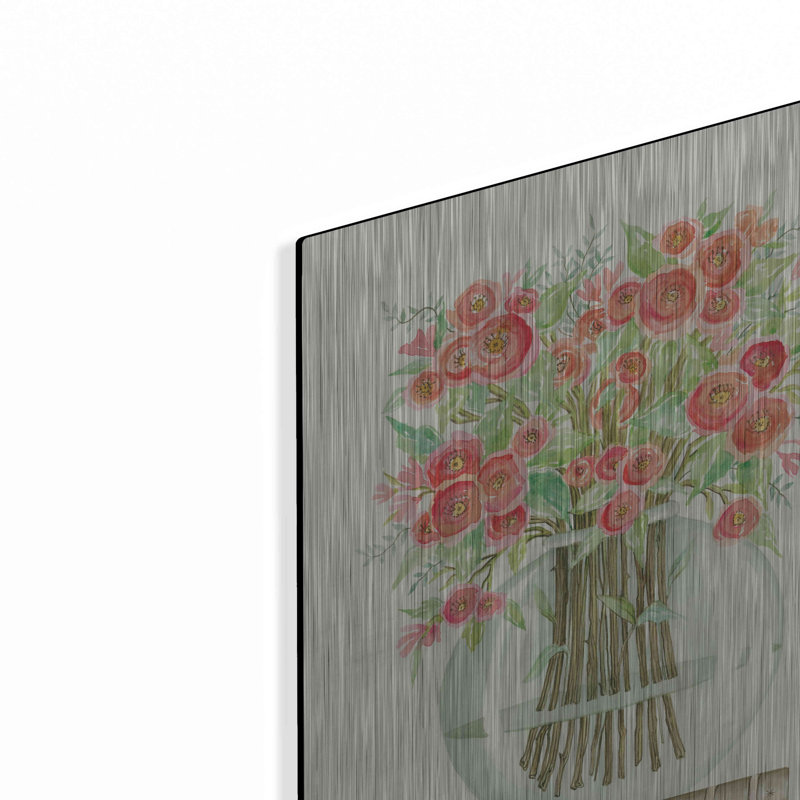 «Book Bouquet III» par Cindy Jacobs, art mural en métal, 12 po x 16 po, H 16 po x l 12 po
