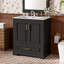 Meuble-lavabo avec lavabo, 1 tiroir et 2 portes à fermeture en douceur-98608428