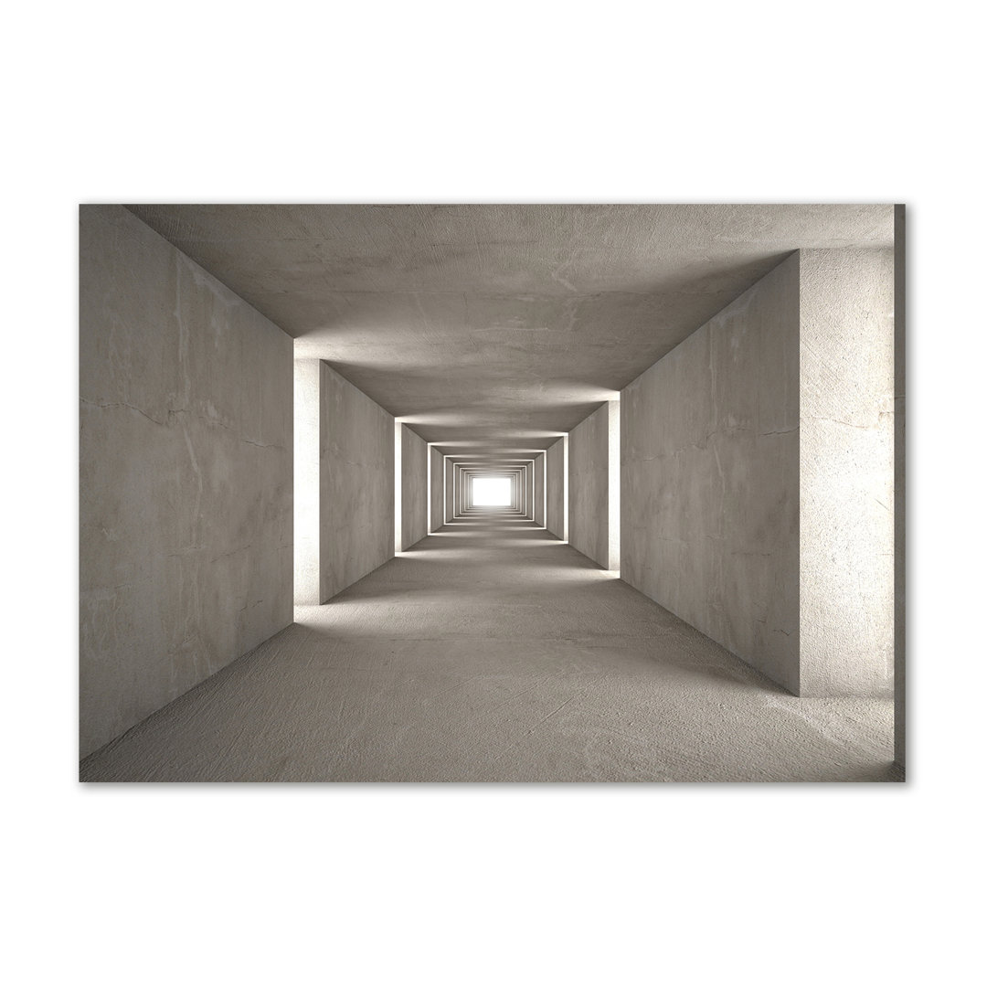 Concrete Tunnel - Kunstdrucke auf Leinwand - Wrapped Canvas