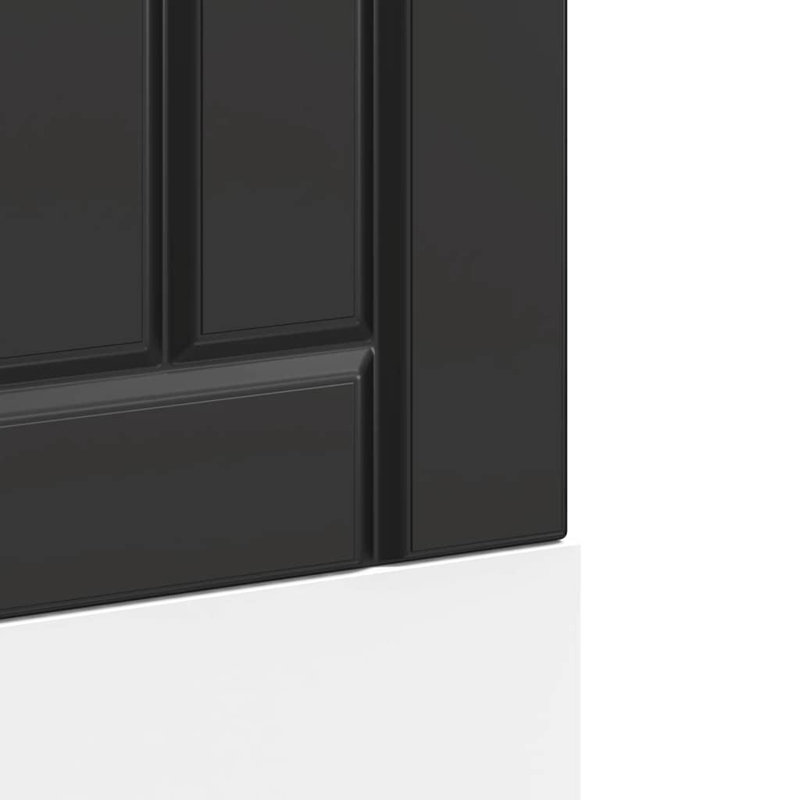 Dishwasher Panel Lucca Oak Engineered Wood, Black, 67cm H x 60cm W x 1.5cm D