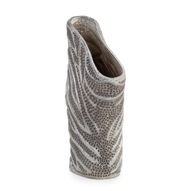 Porcelain Mesh Vase, Silver