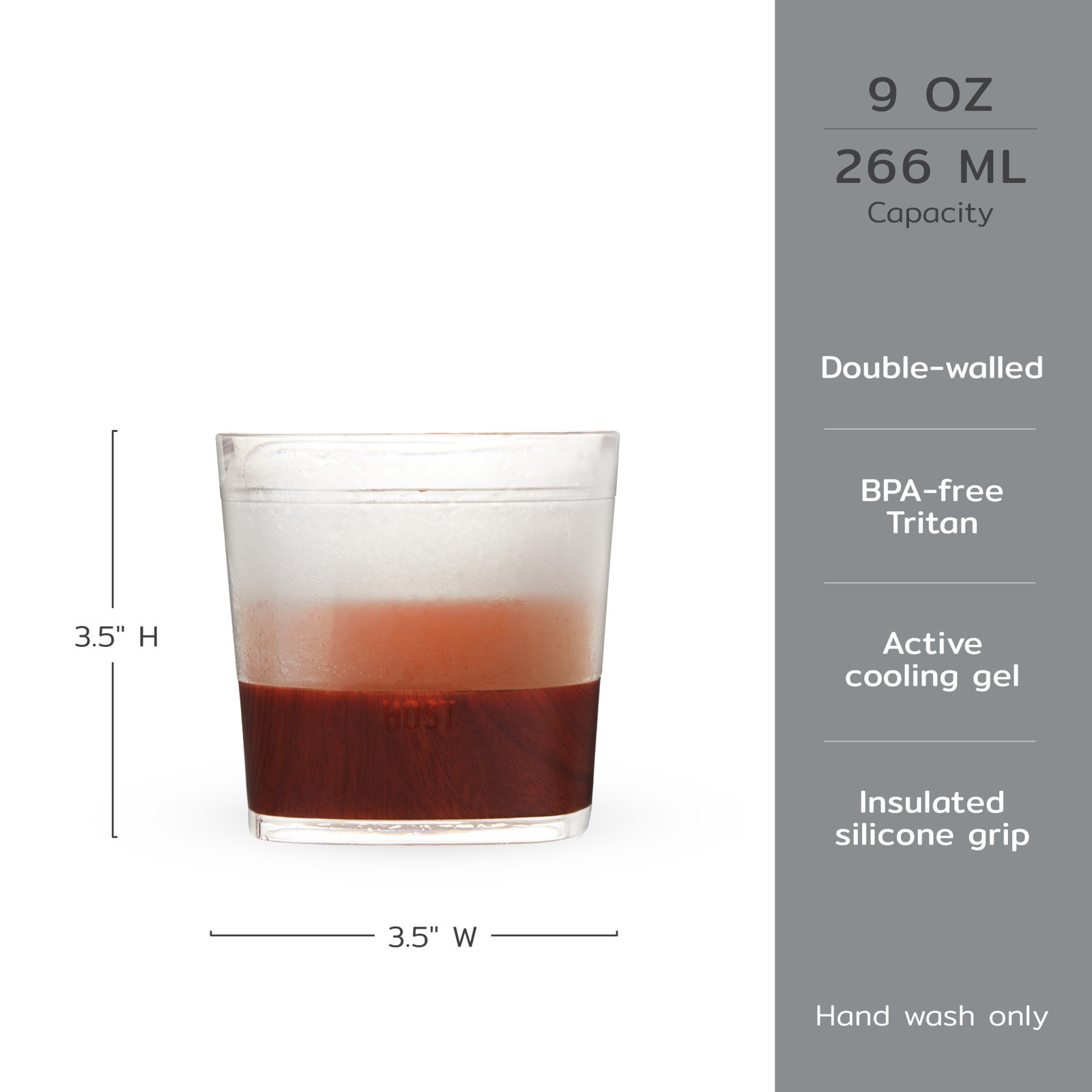 Whiskey FREEZE Cooling Cup in Smoke, Brown