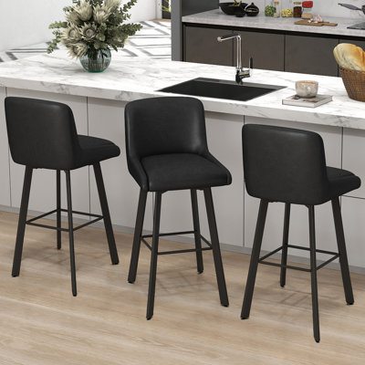 30"H Swivel Counter Height Bar Stools for Kitchen Island