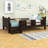 Floor Bed with Storage Bookcases and Guardrails-1926734674-1926734672