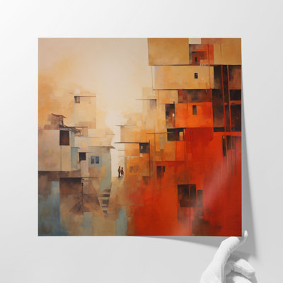 Impression abstraite de paysage urbain en terrasses