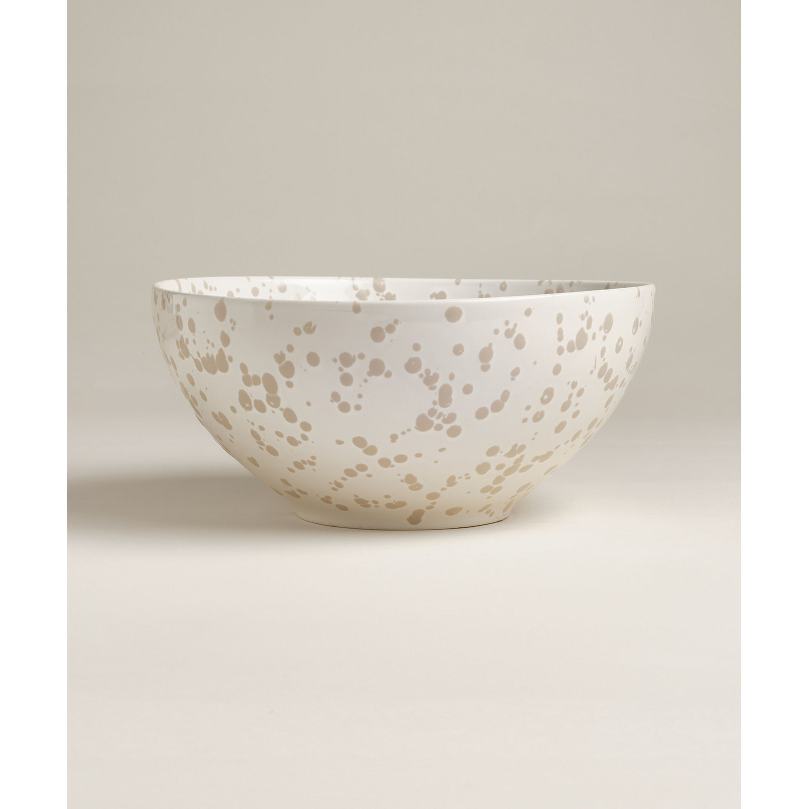 Splatter Serving Bowl, Beige