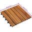 30cm L x 30cm W Acacia Hardwood Interlocking Deck Deck Tile Kit-133007231