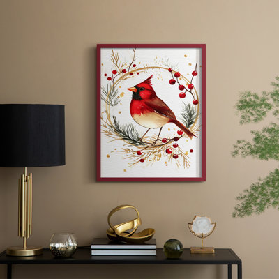 «Christmas Holiday Art CMXCI», reproduction d'art encadrée - bois massif