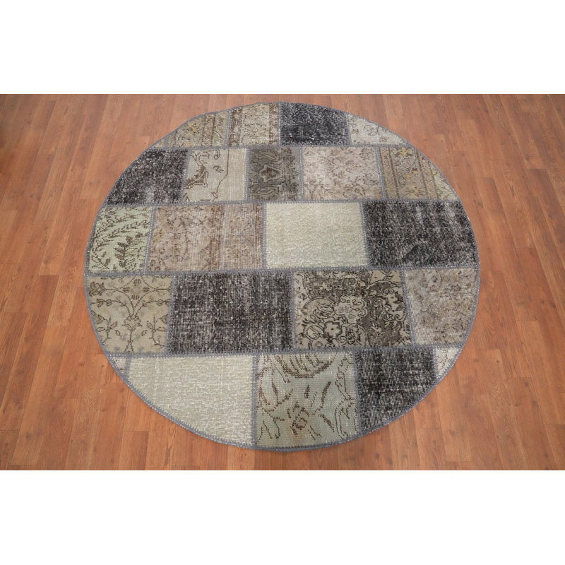 Tapis terreux 5 x 5 Earthy Tones in a Patchwork