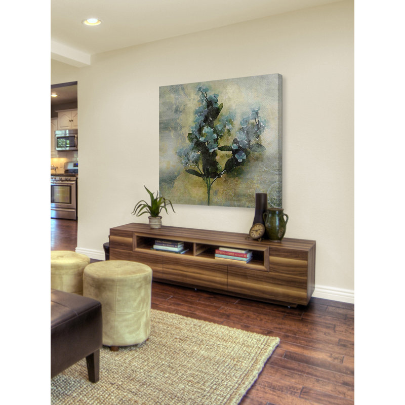 Summers End Green Floral Canvas Print, 48" x 48"
