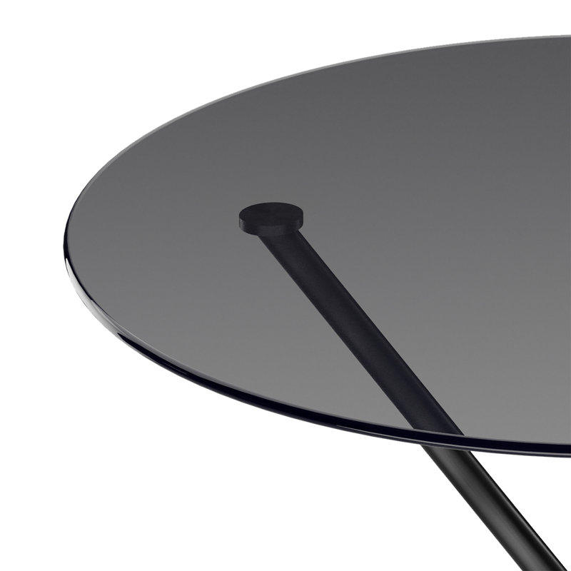 CASA ROUND DINING TABLE, Smoked Black, Black