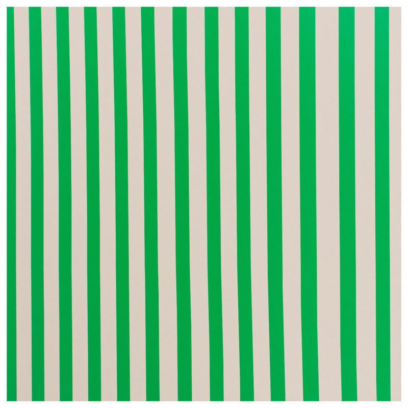 Édredon vert et blanc à rayures verticales, Grand lit