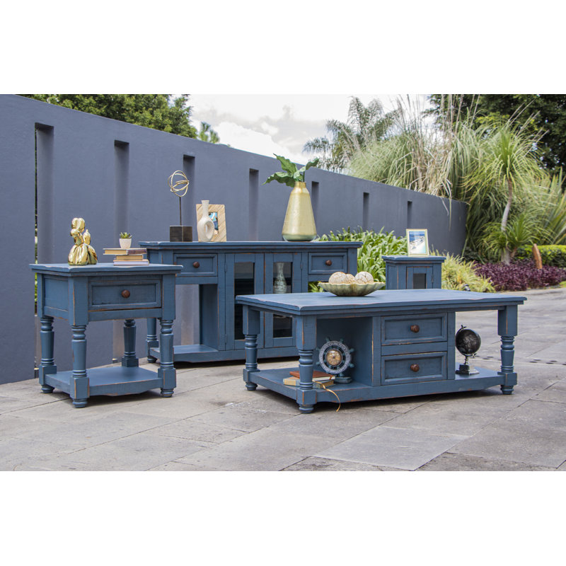 Table d'appoint Aruba, Bleu