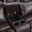 Causeuse inclinable en similicuir avec console et canapé inclinable manuel-1311364536