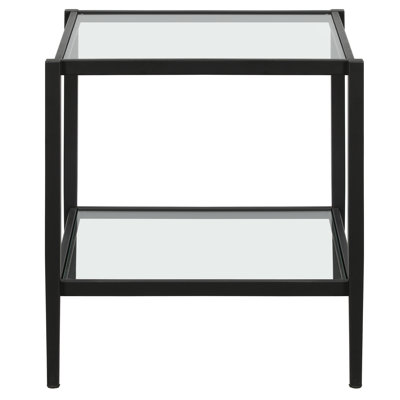 Hera Glass End Table with Storage