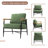 Dajauna Midcentury Modern Upholstered Metal Frame Chenille Arm Accent Chair-723415761