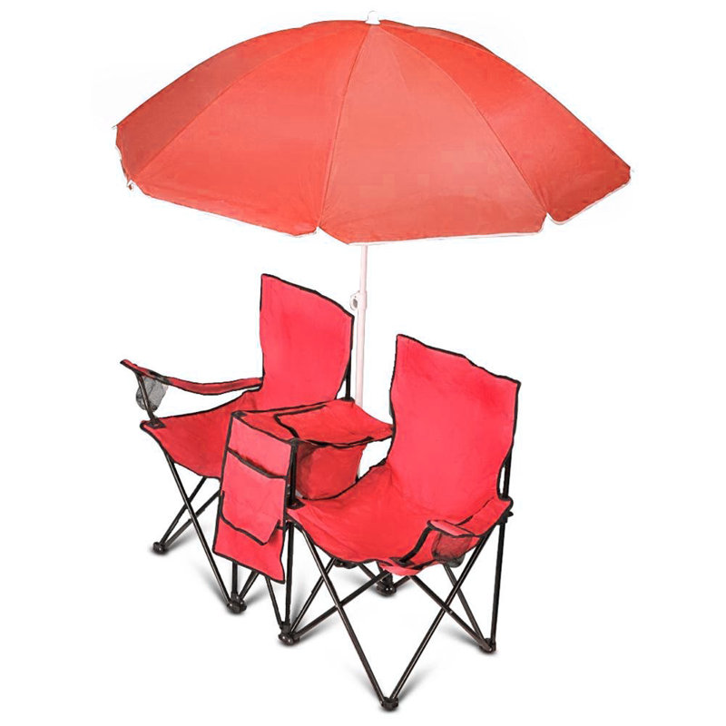 Lattimer Folding Camping Chair, Red