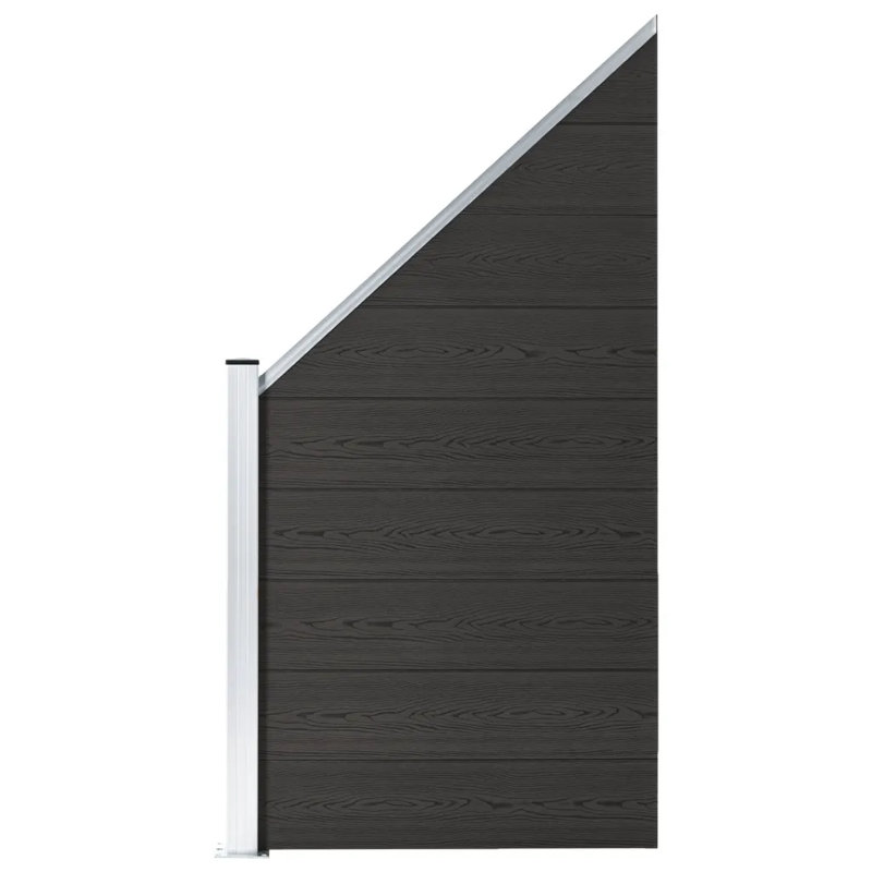 Louanne Fence Panel WPC 95x(105-180) cm Black