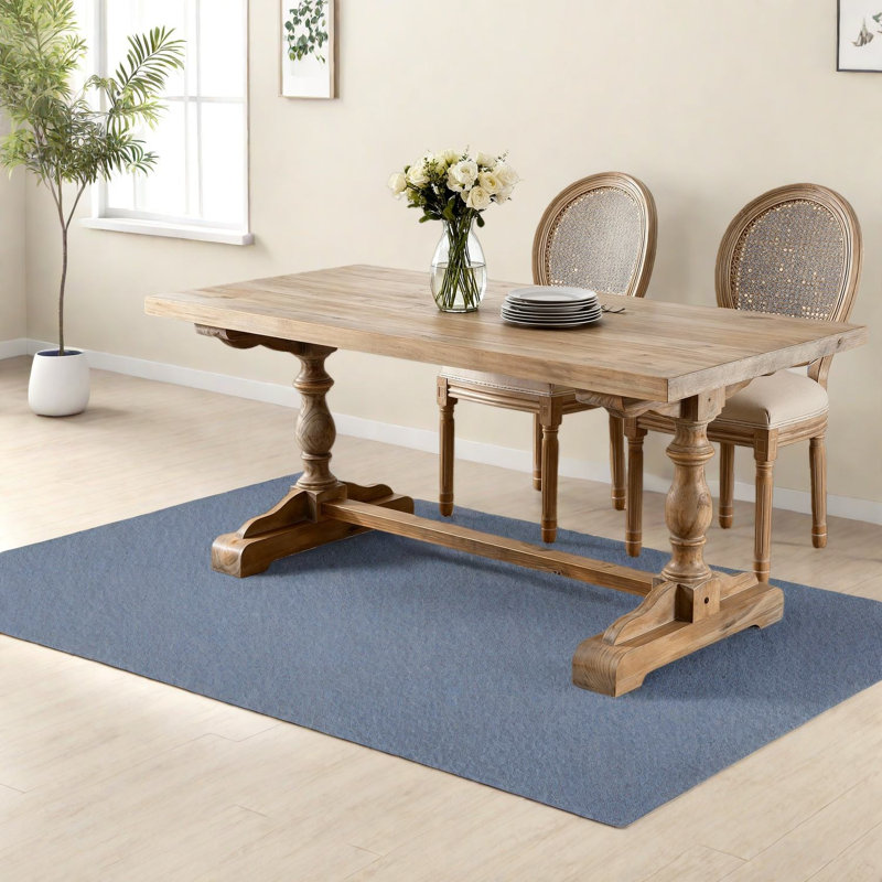 Comfortable Dining Chairs, Linen Wood French Farmhouse Kitchen Set
