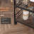 Walnut 3-Tier Rolling Kitchen Cart with Baskets