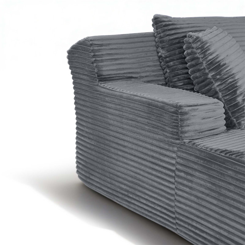 Luxueuse chaise longue en fausse fourrure de 66 pouces, canapé-lit surdimensionné avec coussin, parfait pour la lecture et la détente dans n'importe quel salon