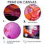 Collage abstrait orange mauve à motif de fractales - décorations murales orange 4 pièces-1950393809-1950393810