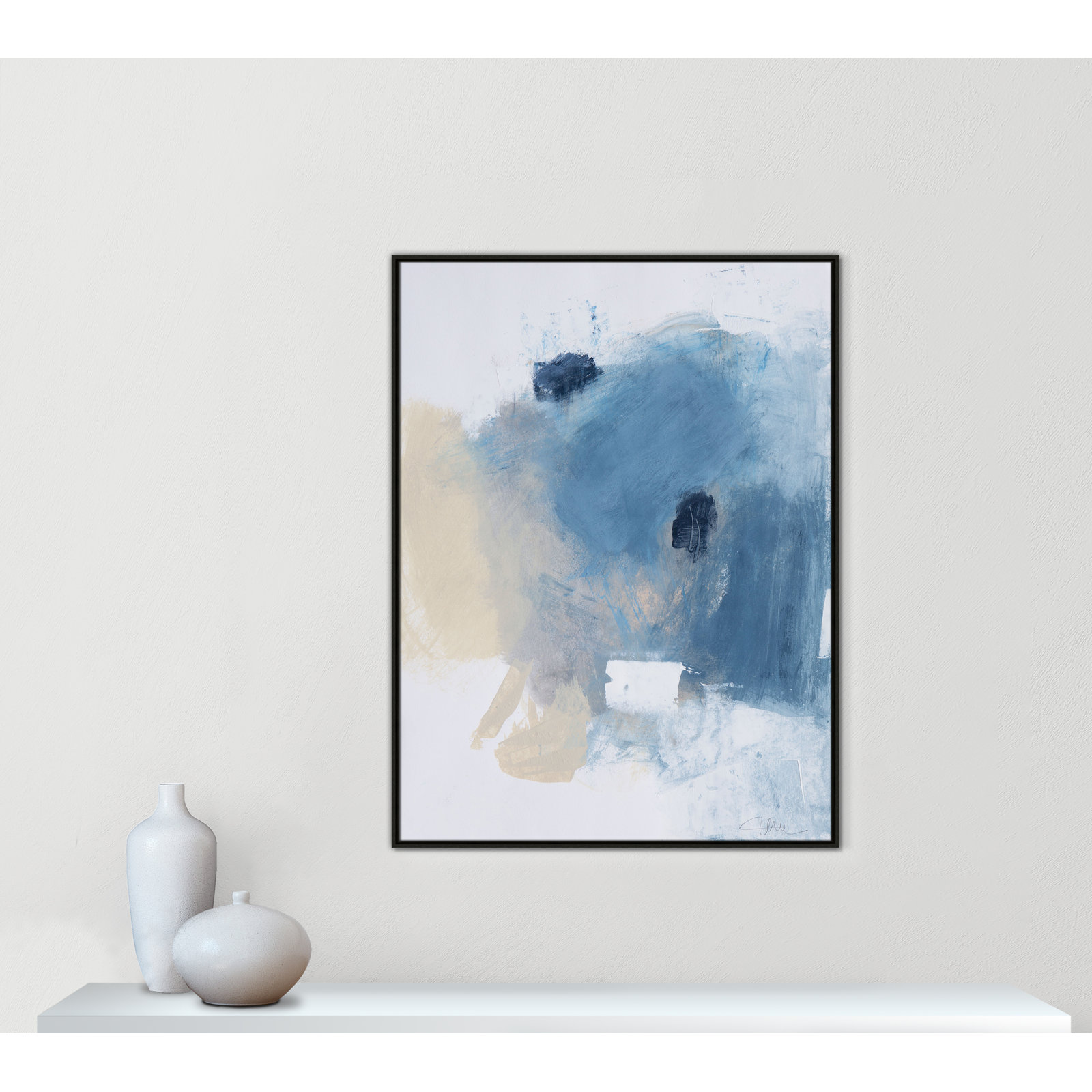 Coastal Carnival Collection "Coastal Carnival I" Print, Espresso Floater Framed Canvas, No Mat, 49.5" H x 37.5" W x 2" D