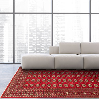 Malayka One-of-a-Kind 6'5" X 10'1" New Age Wool Area Rug in Dark Red