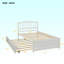 Lit plateforme simple en bois massif-1790169516
