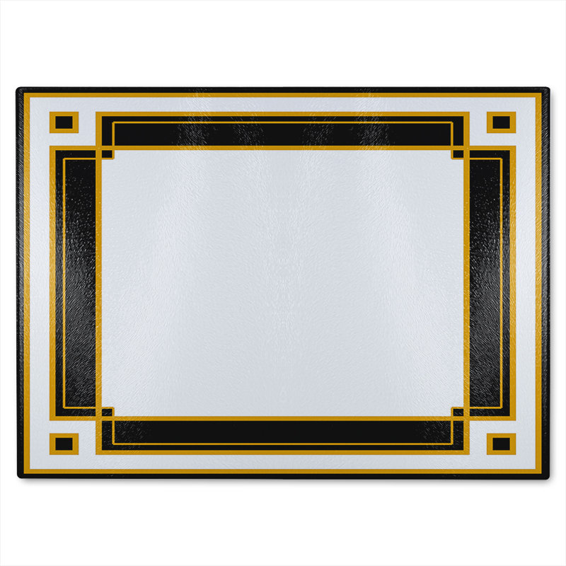 Art Deco Glass Chopping Board, 28cm L x 20cm W
