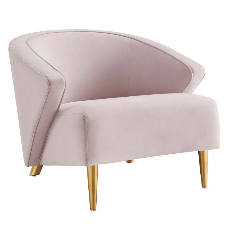 Modway Odyssey Performance Velvet Armchair, Pink Velvet