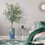 Arbre artificiel dans un pot de fleurs moderne, faux arbre en soie d'eucalyptus (décoration en pot et arbre)-85827145