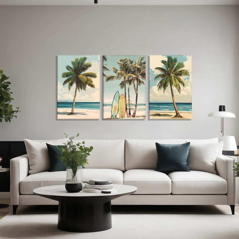 3 Piece Wrapped Canvas Print, 60 cm H x 40 cm W