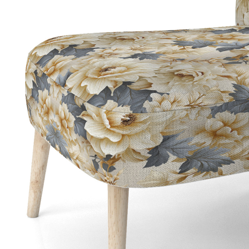 Chaise d'appoint rembourrée Cottage A, Motif fusion néo-victorienne XIII