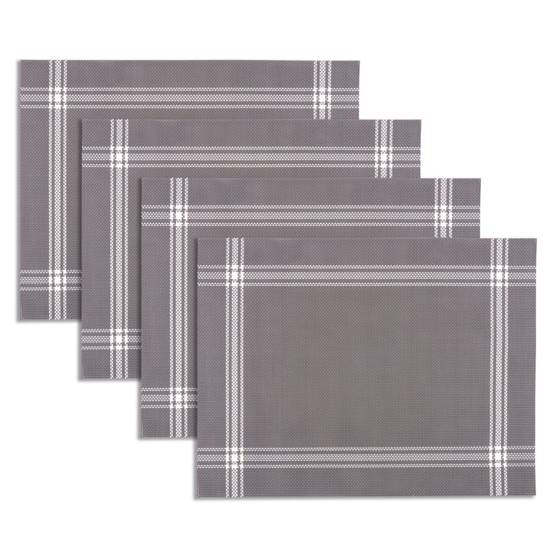 Napperon Aleecia, Gris / Blanc
