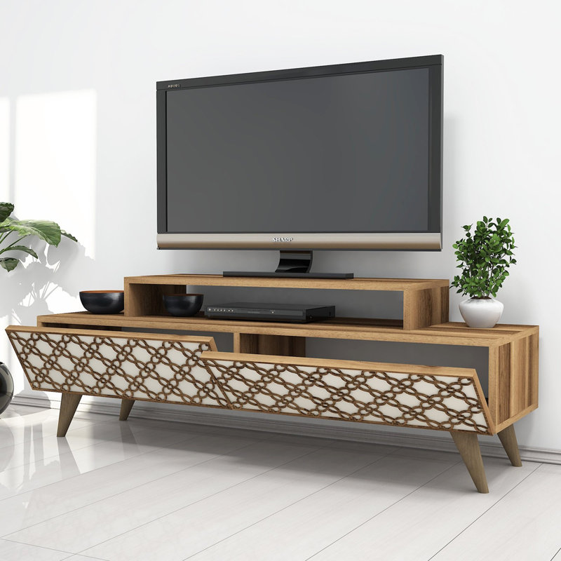 Elick TV Stand for TVs up to 55", Cream