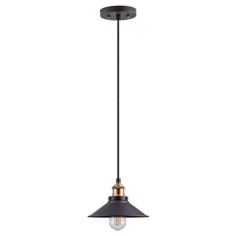 Gravette 1 - Light LED Single Pendant, Antique Brass
